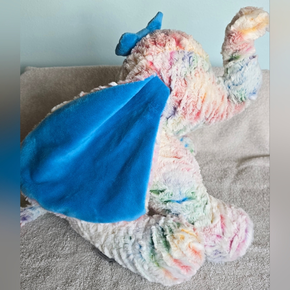 My Minky Co Tie Dye Elephant With 'I Love You' on Ear